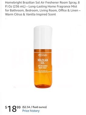 Brazilian Sol Orange Room Spray – Refreshing Citrus Home Fragrance